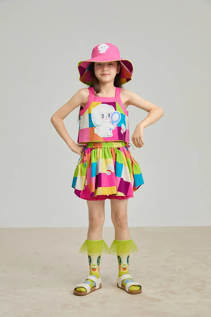 Rainbow Check Linen Tank Top by Poco Blush, image 15