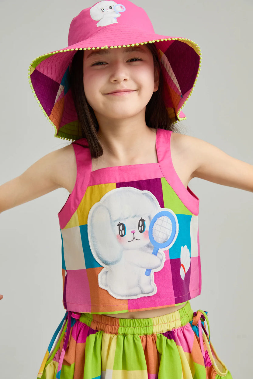 Rainbow Check Linen Tank Top by Poco Blush, image 17