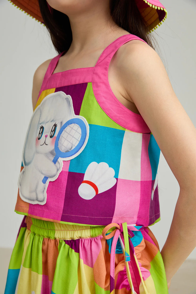Rainbow Check Linen Tank Top by Poco Blush, image 19