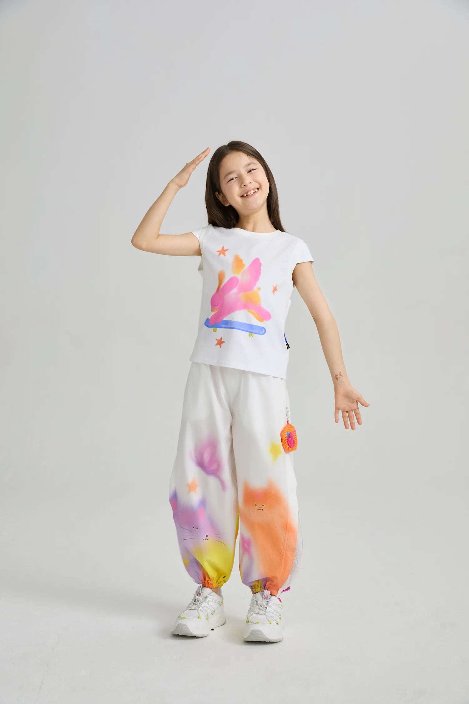 Poco Blush Dream Sports Day Print Bug‑Guard Pants