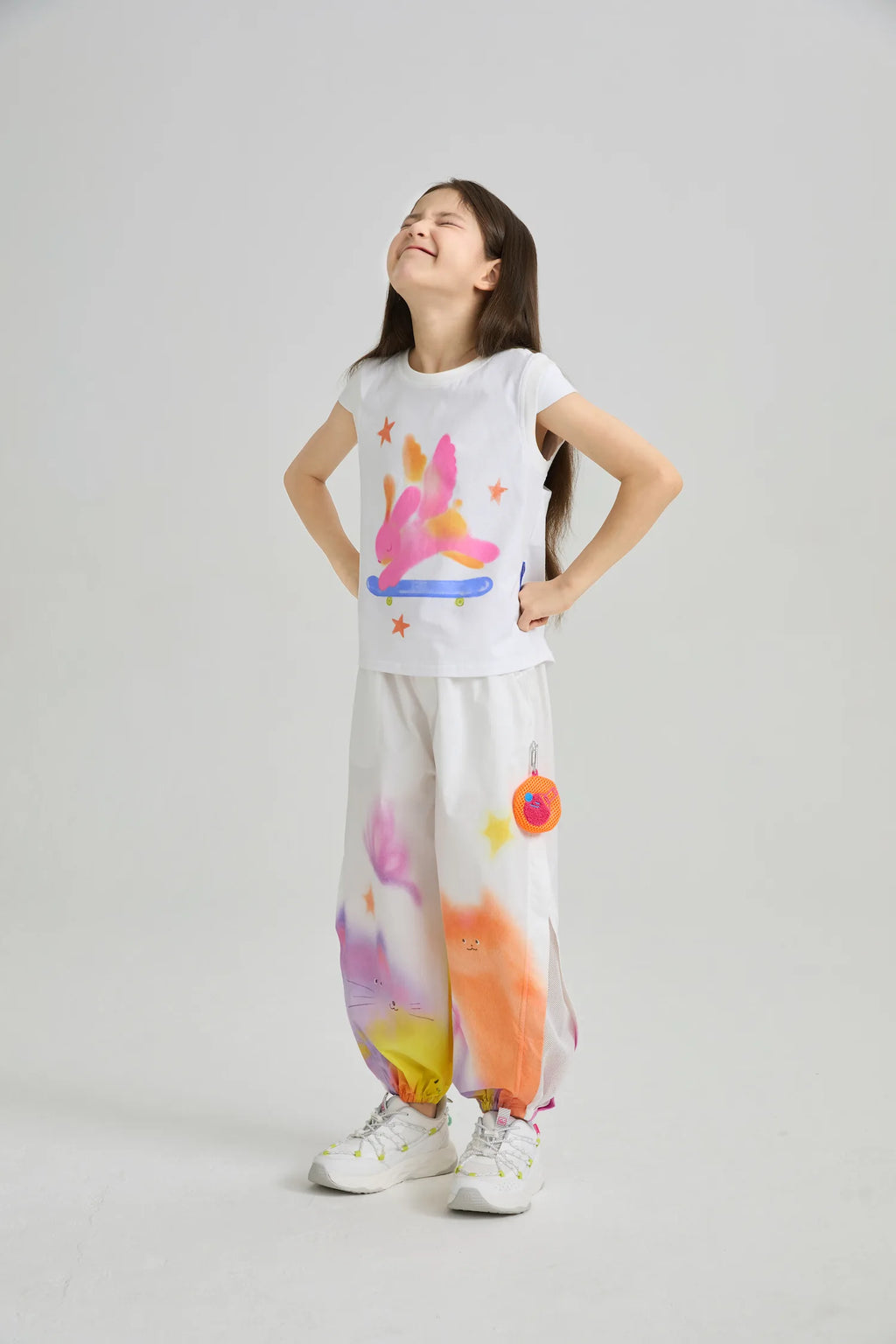 Poco Blush Dream Sports Day Print Bug‑Guard Pants