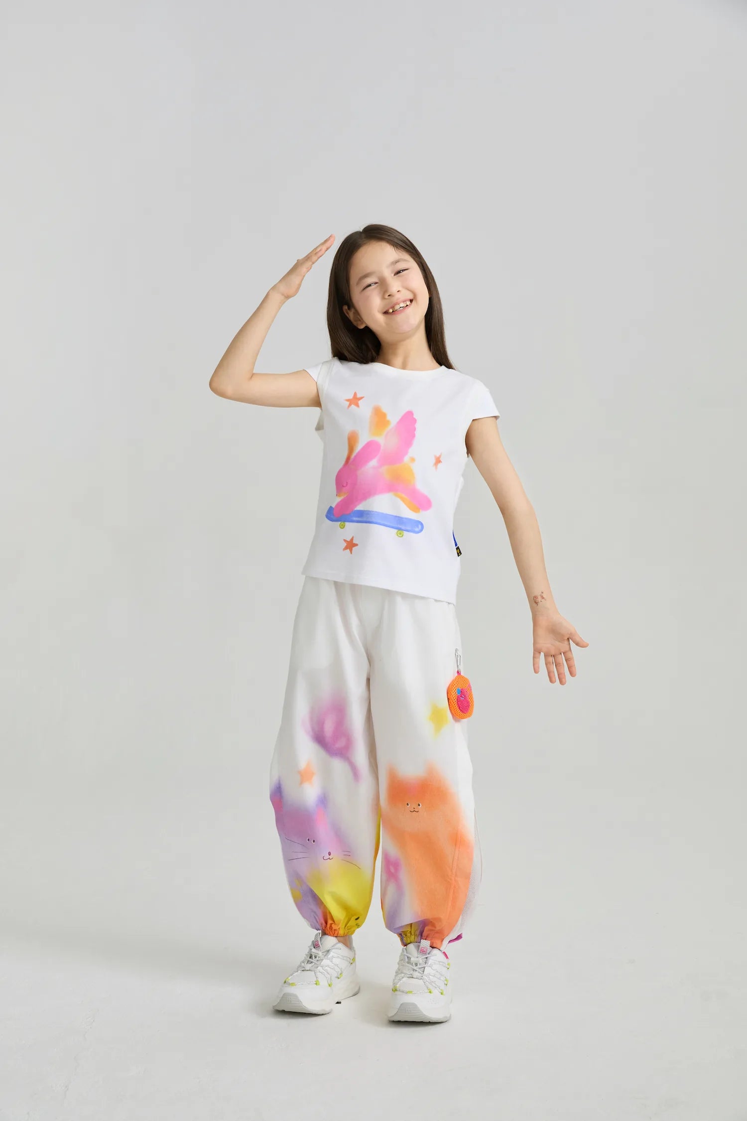Poco Blush Dream Sports Day Print Bug‑Guard Pants