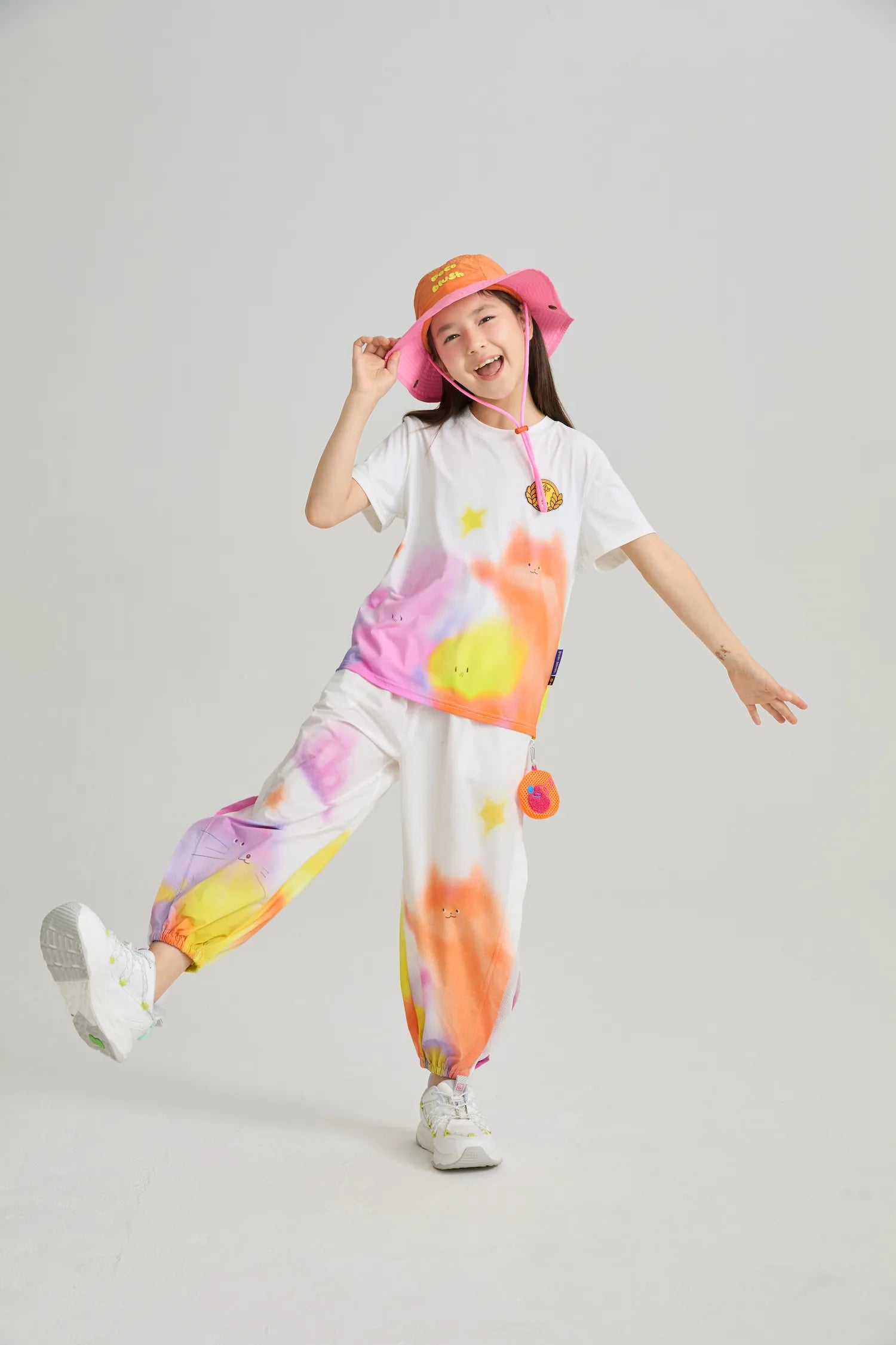 Poco Blush Dream Sports Day Print Bug‑Guard Pants