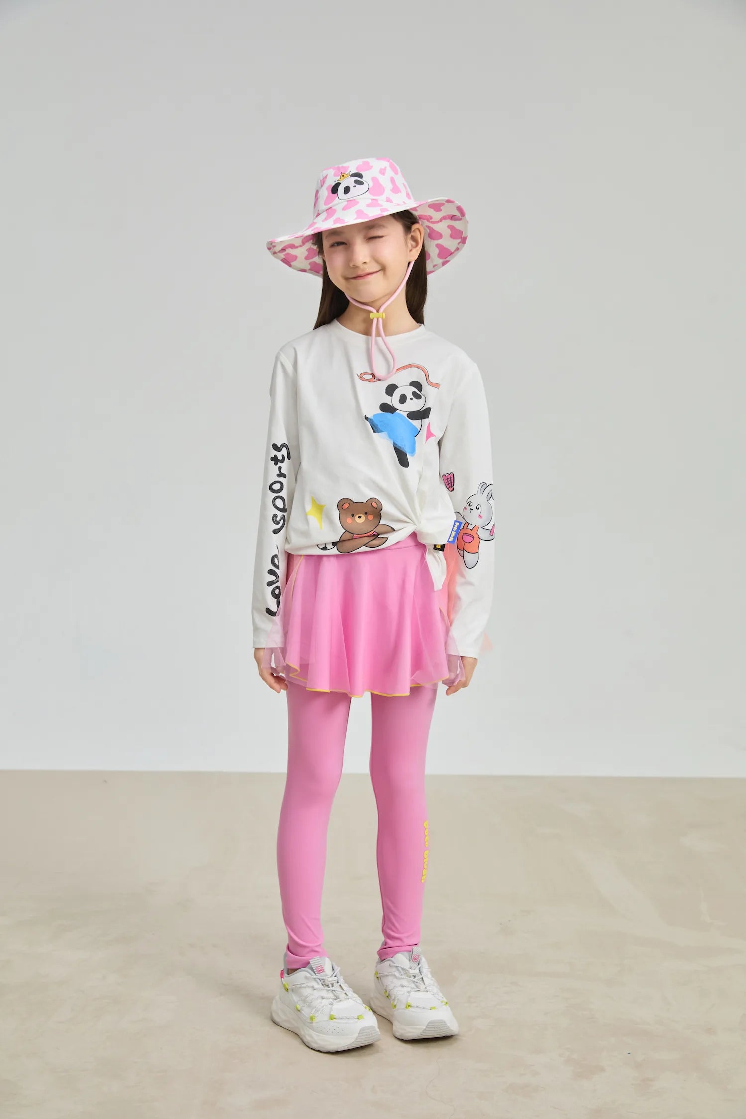 Poco Blush Petal Mesh Yoga Skort