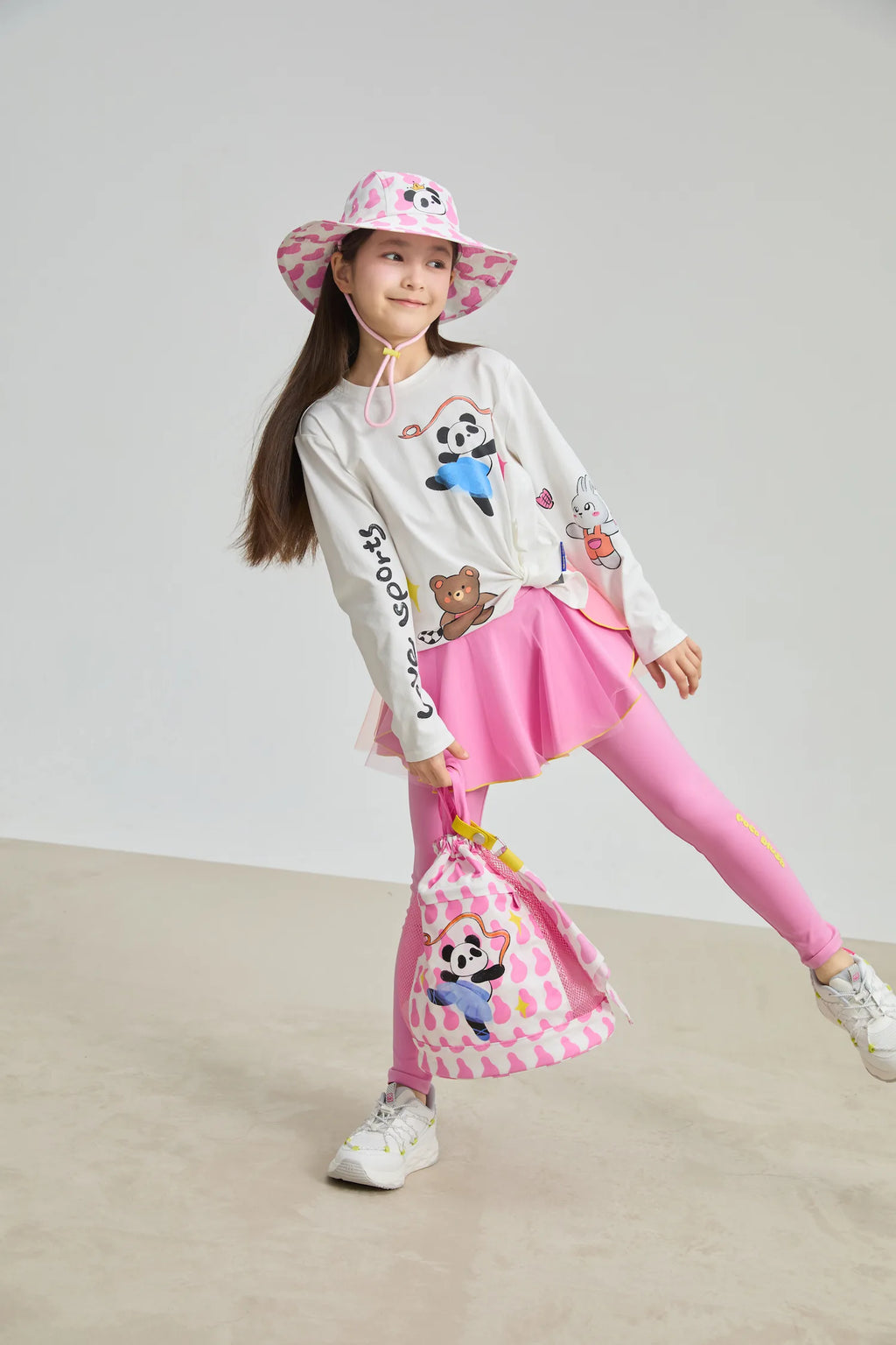 Poco Blush Petal Mesh Yoga Skort