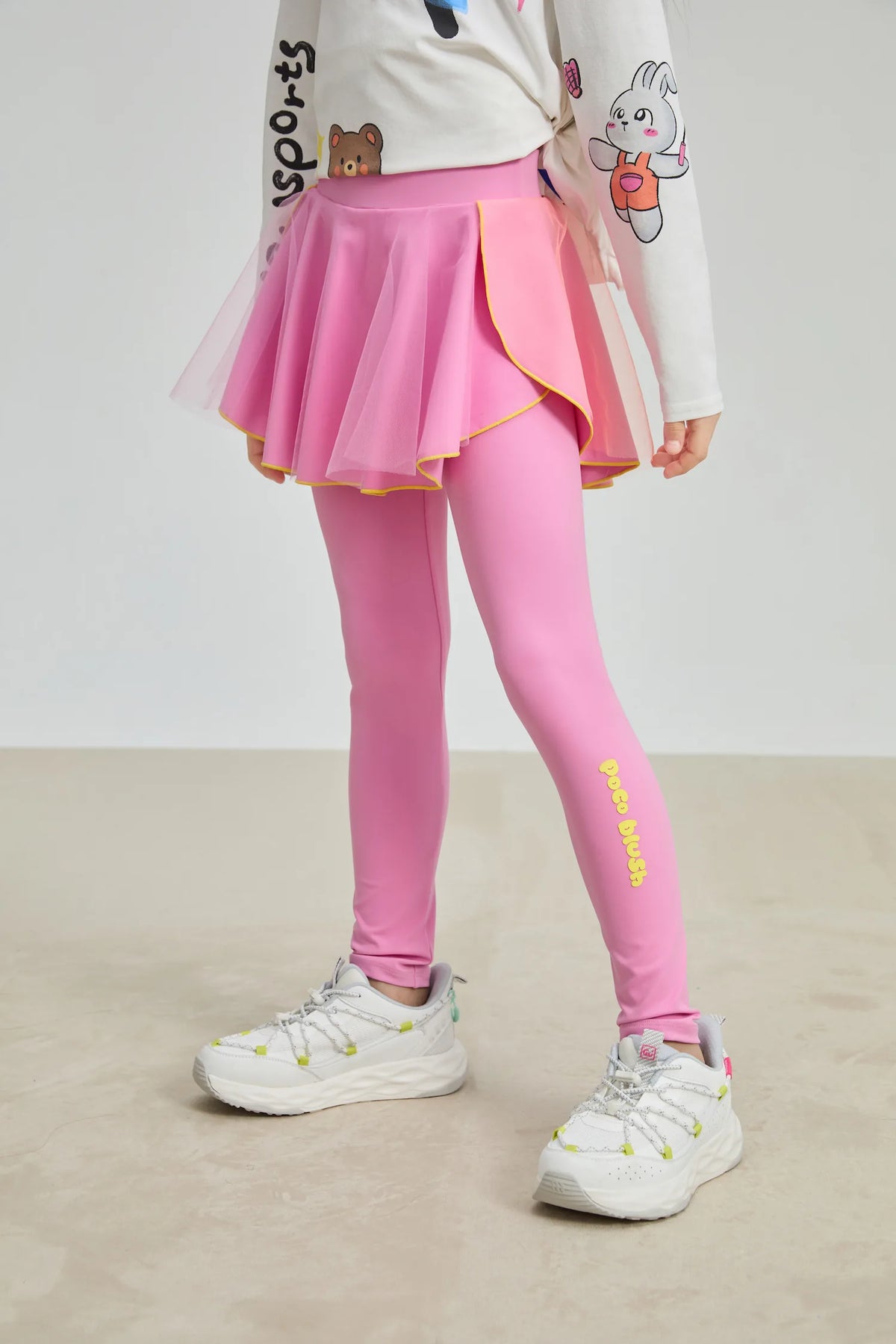 Poco Blush Petal Mesh Yoga Skort