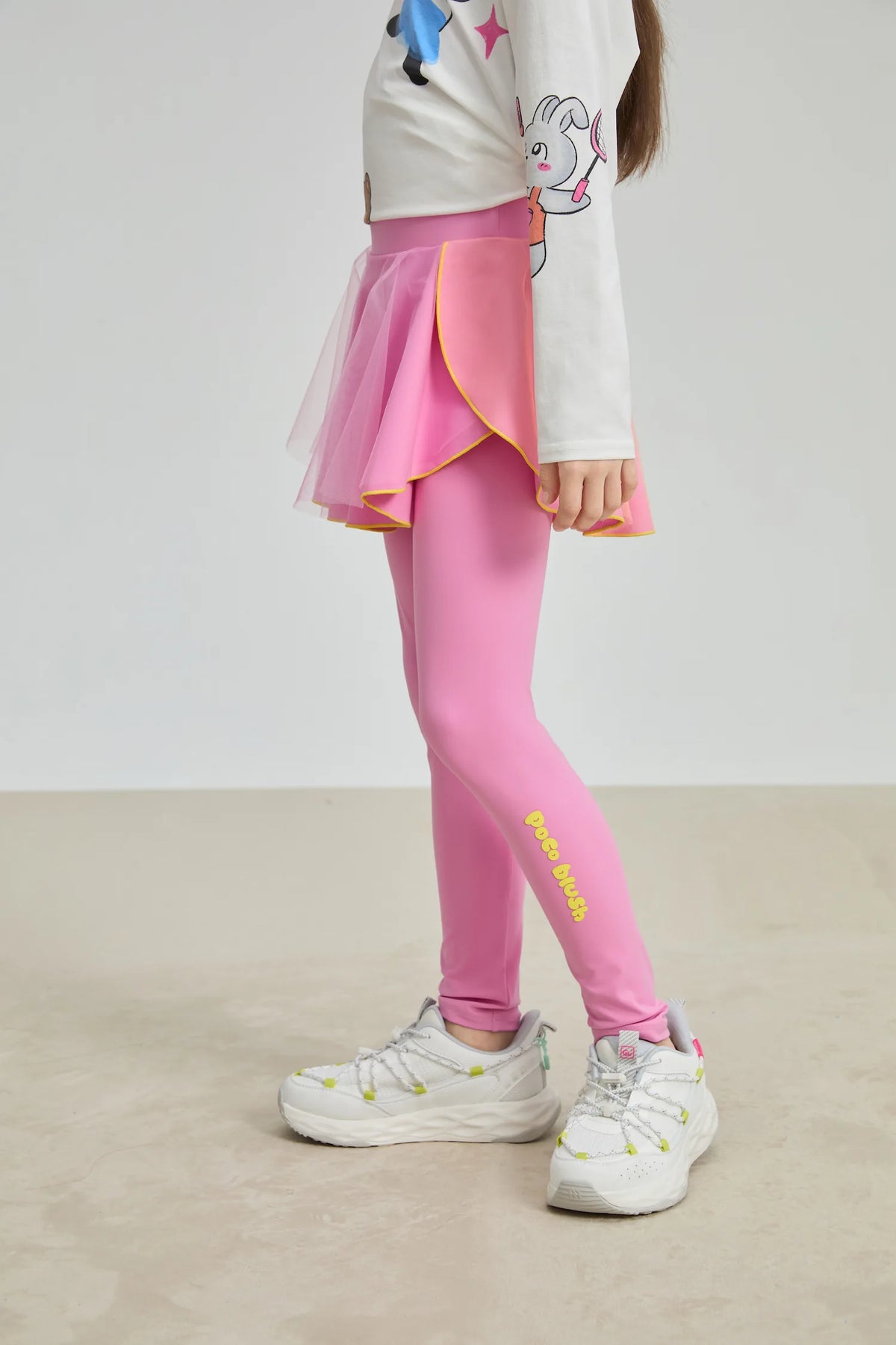 Poco Blush Petal Mesh Yoga Skort