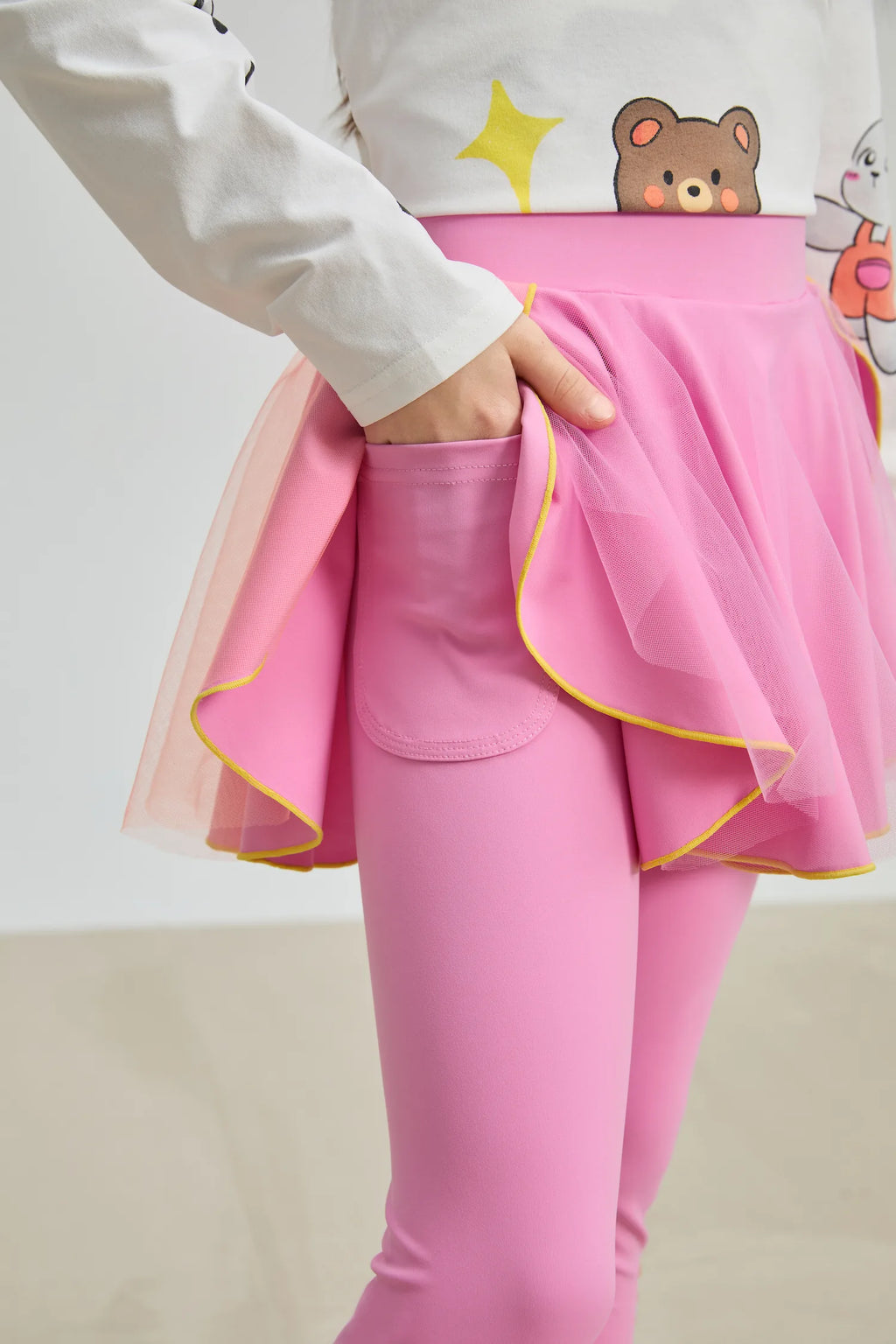 Poco Blush Petal Mesh Yoga Skort