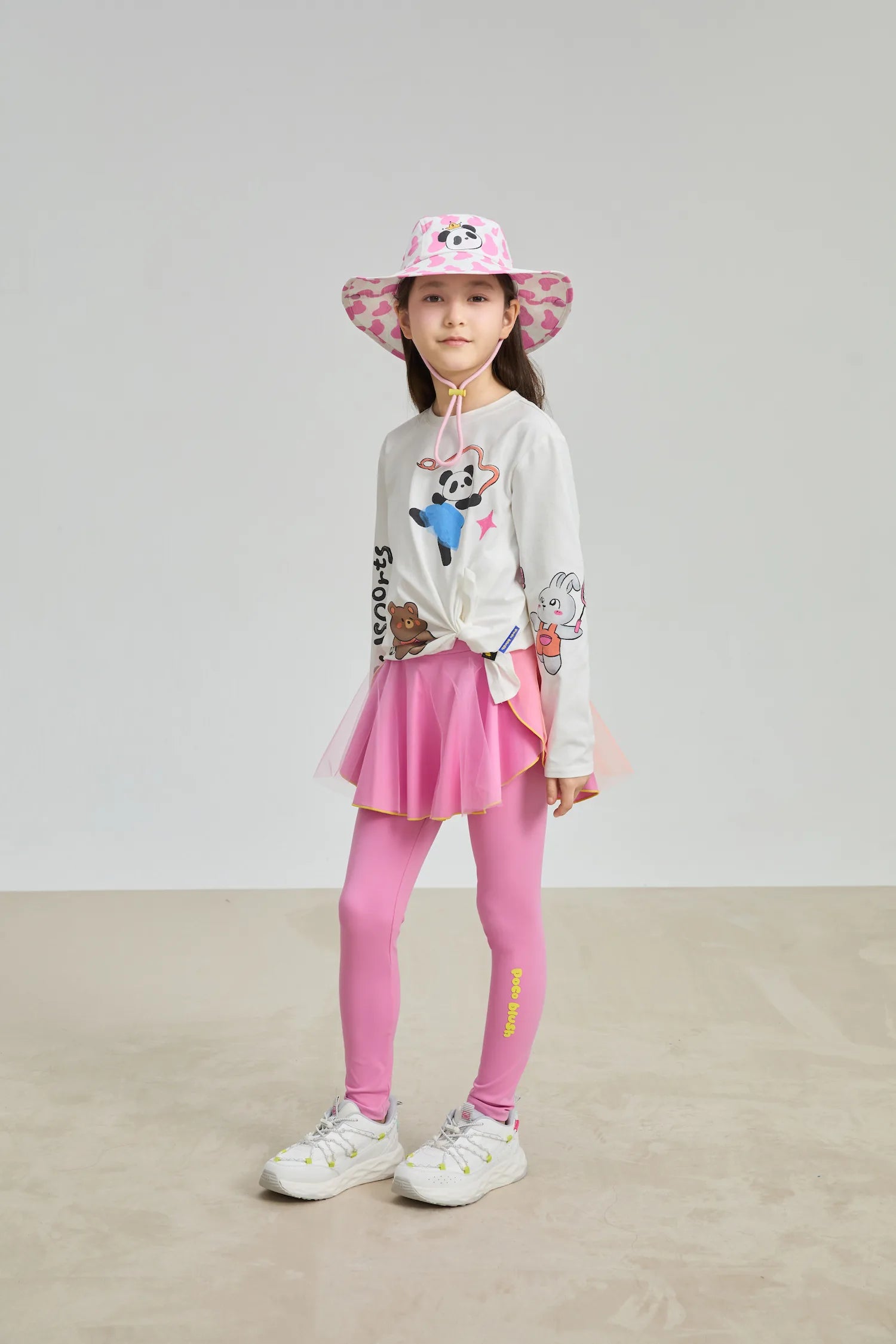 Poco Blush Petal Mesh Yoga Skort