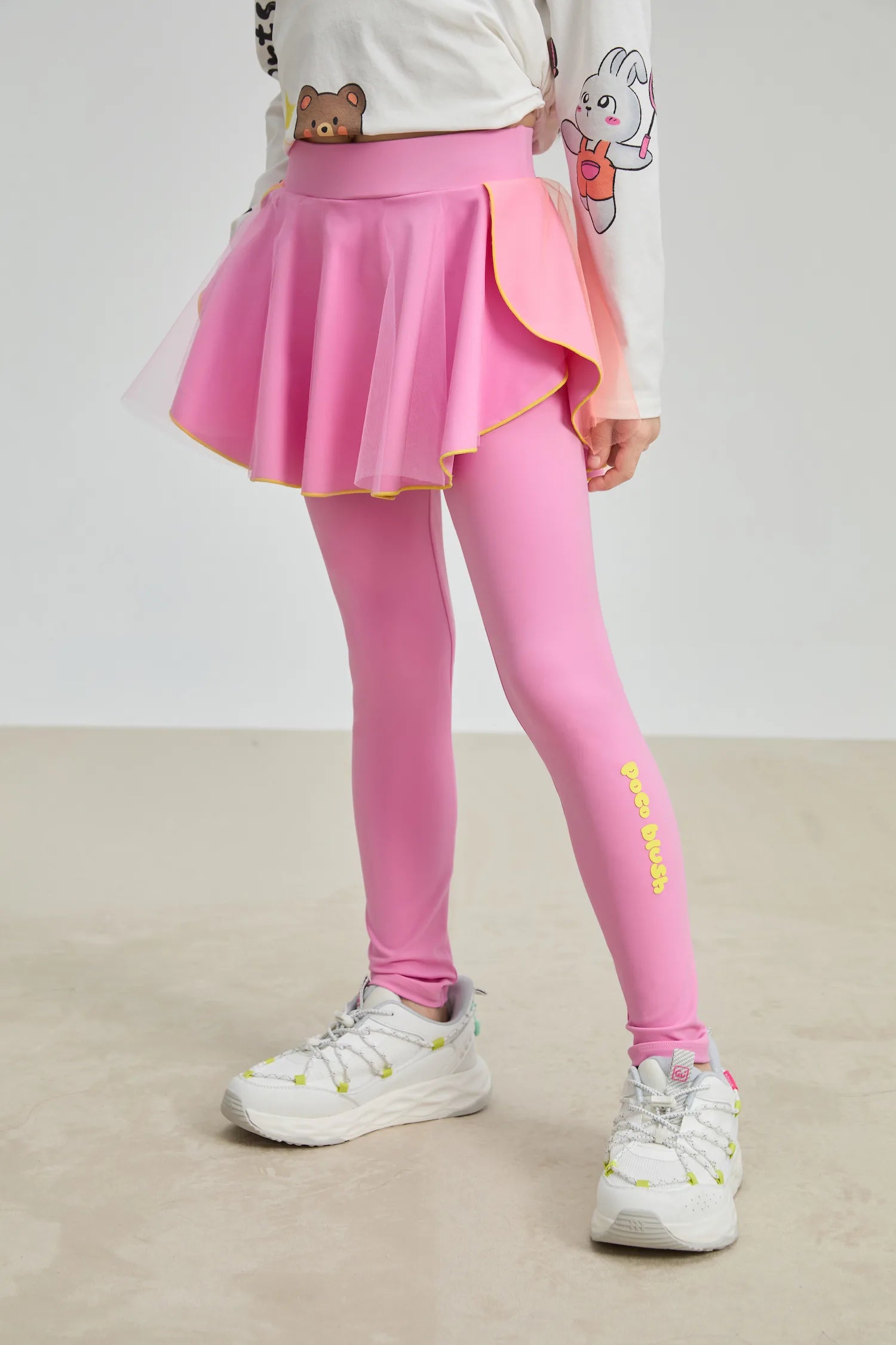 Poco Blush Petal Mesh Yoga Skort