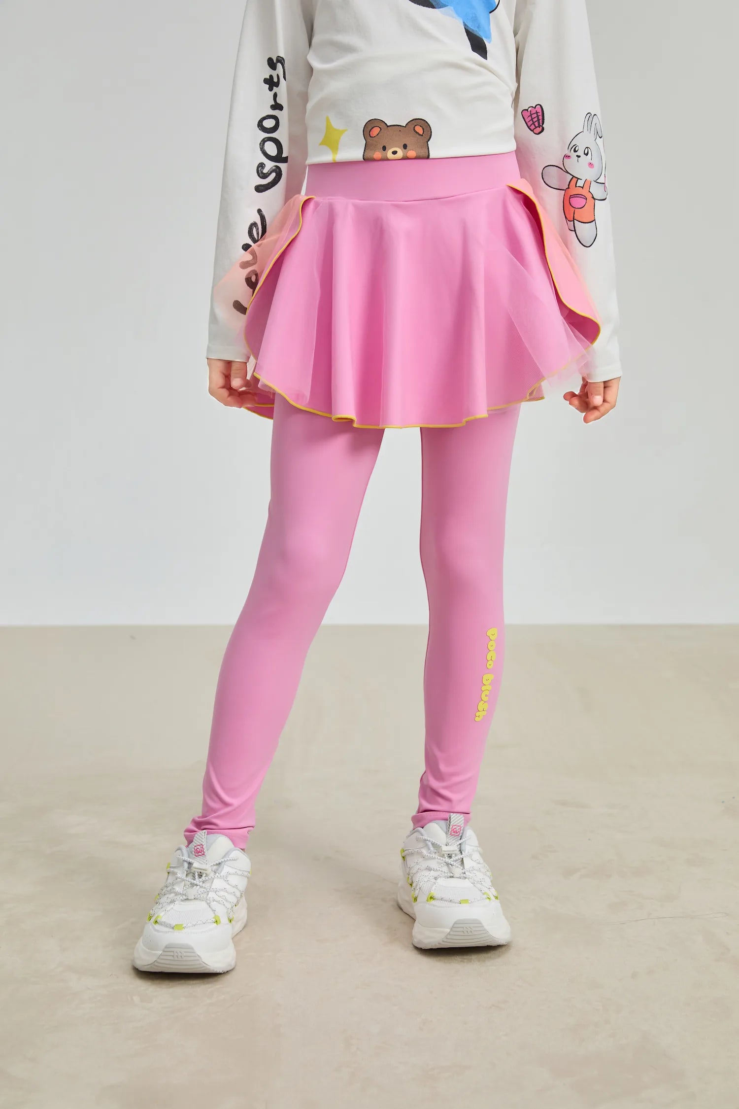 Poco Blush Petal Mesh Yoga Skort