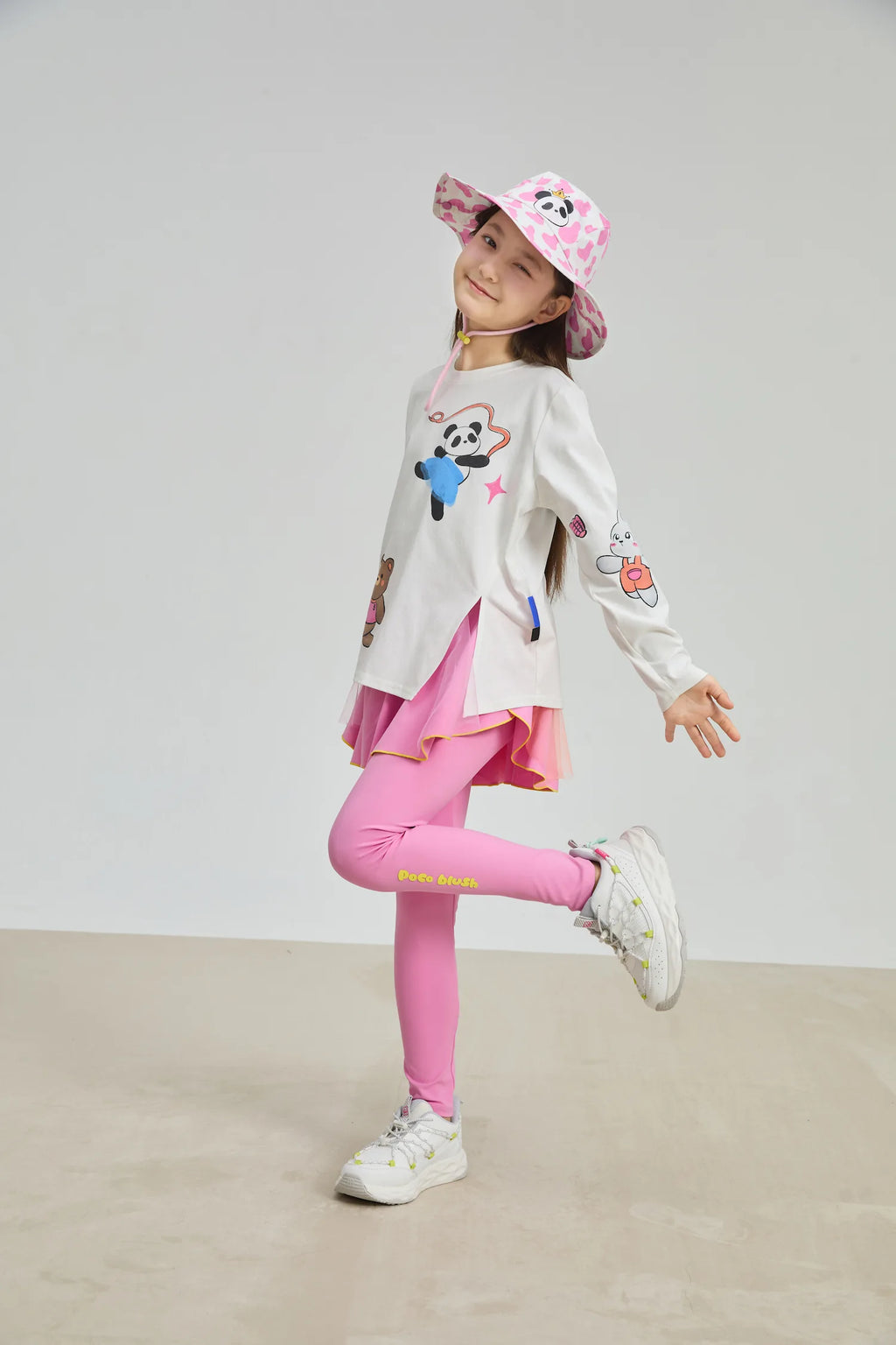 Poco Blush Petal Mesh Yoga Skort