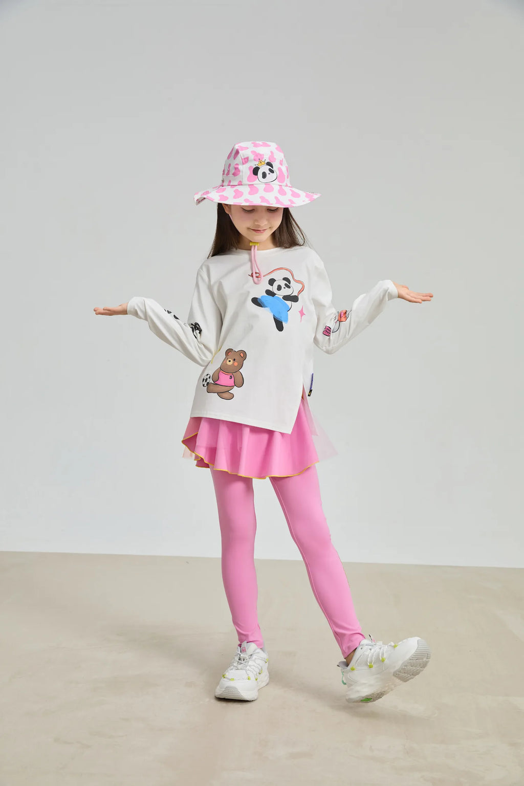 Poco Blush Petal Mesh Yoga Skort