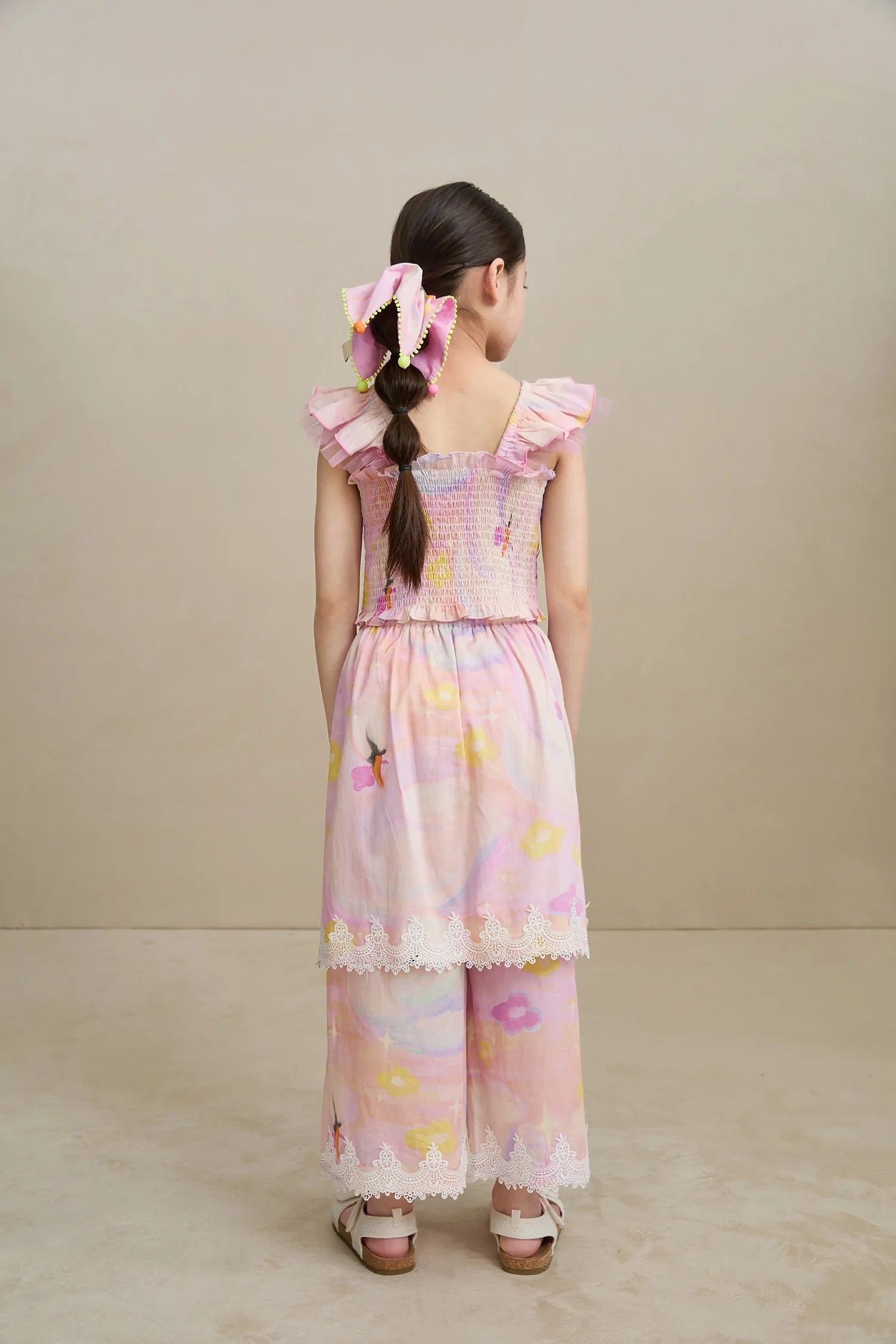 Poco Blush Swan Lake Art Skort with Lace Trim