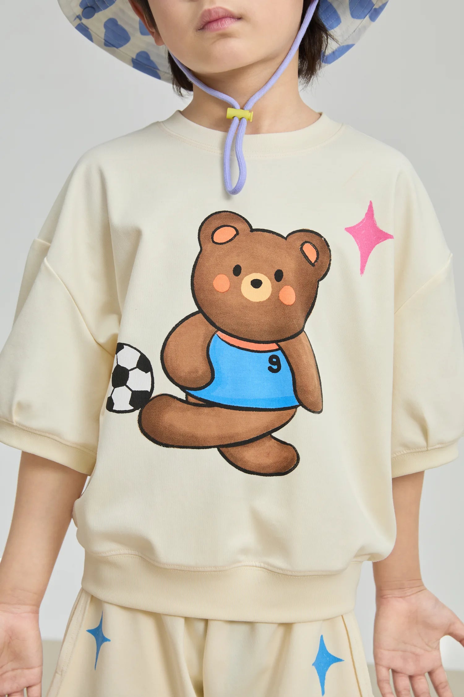 Poco Blush Football Bear Dry‑Fit Play Tee