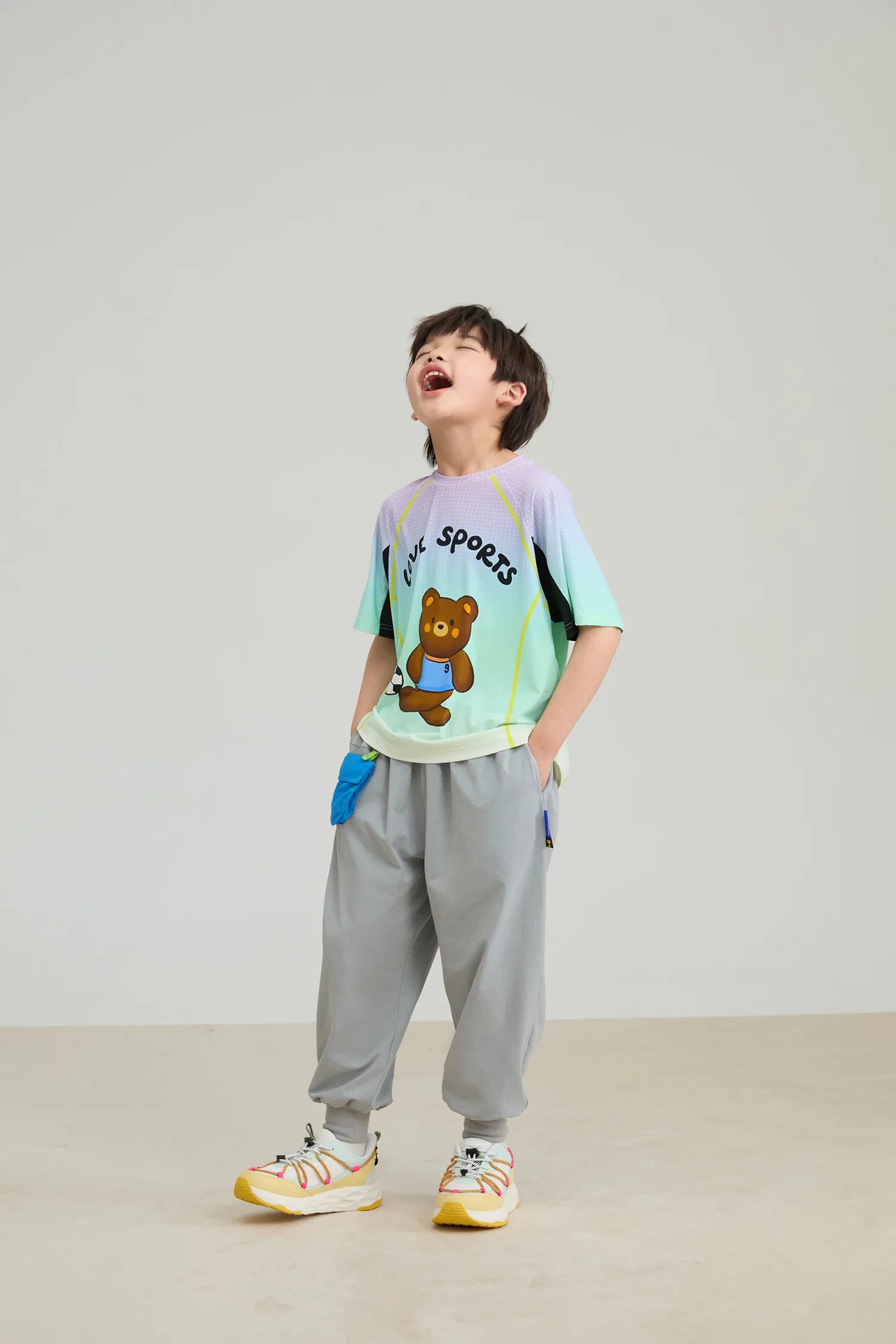 Poco Blush Football Bear Active Tee