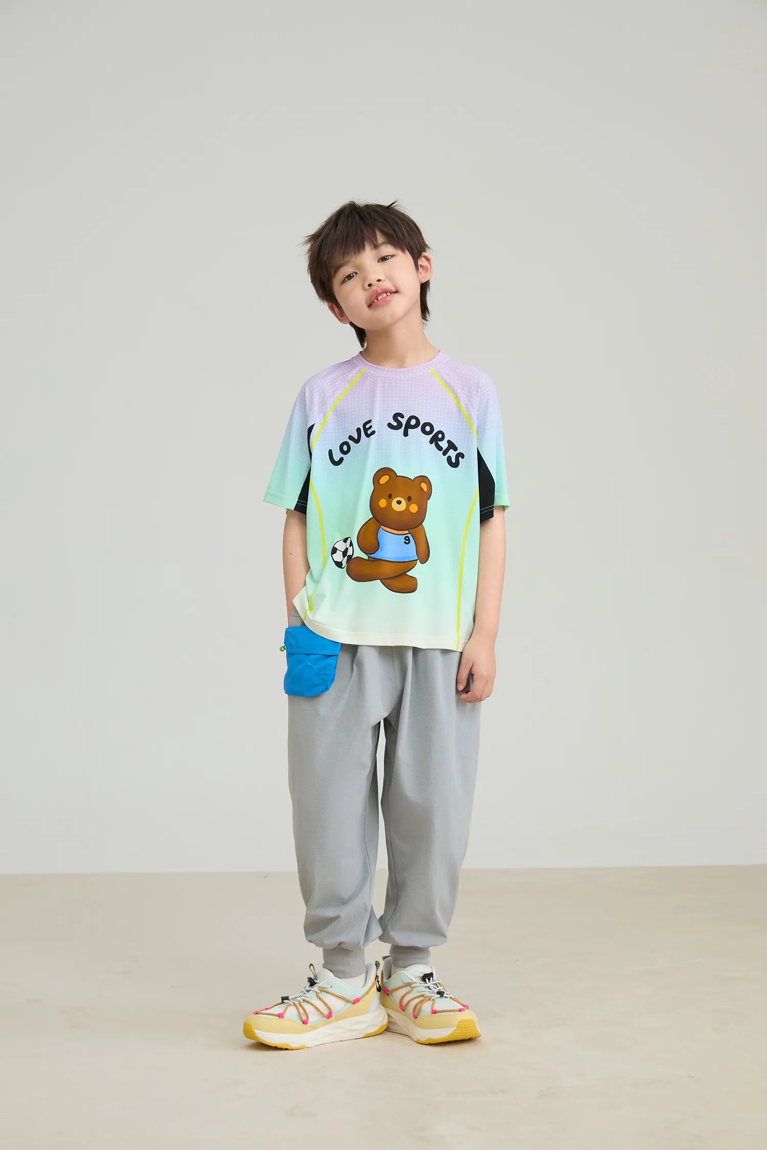 Poco Blush Football Bear Active Tee