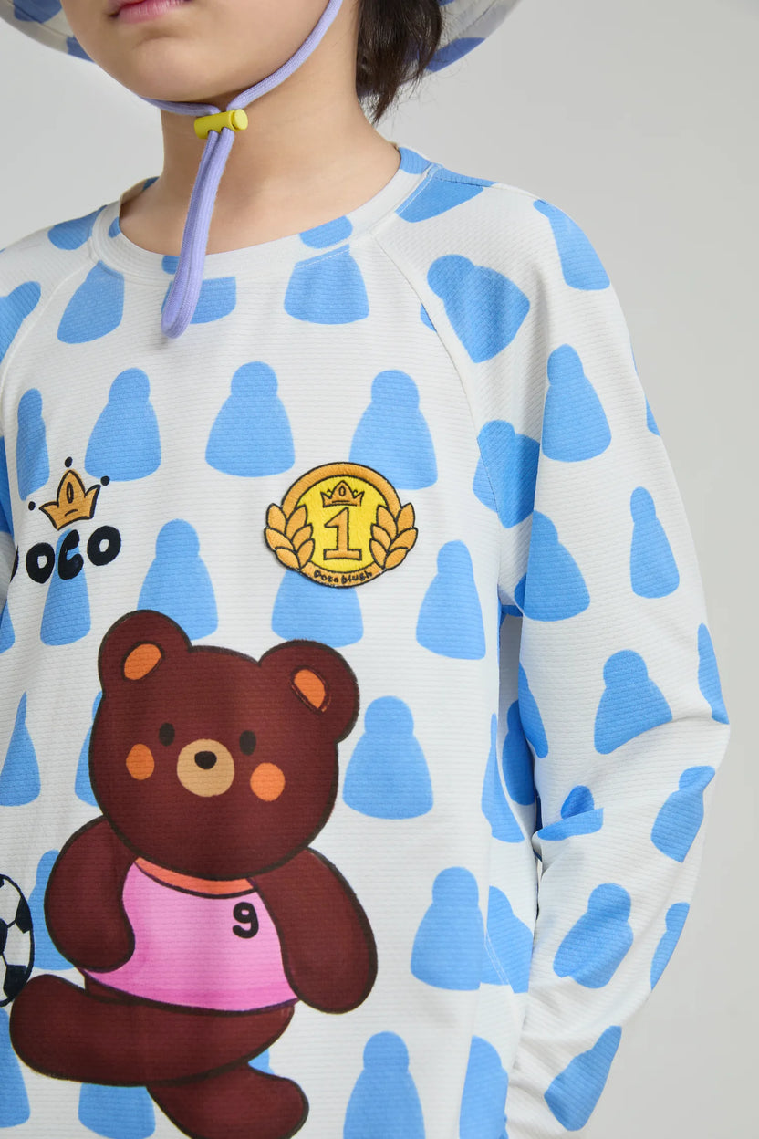 Poco Blush Football Bear Sports Tee