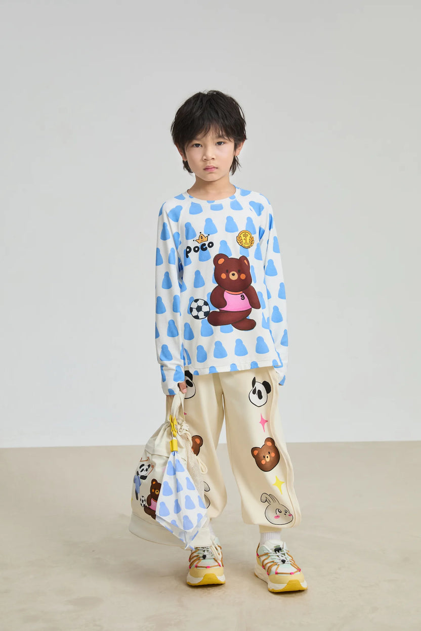 Poco Blush Football Bear Sports Tee