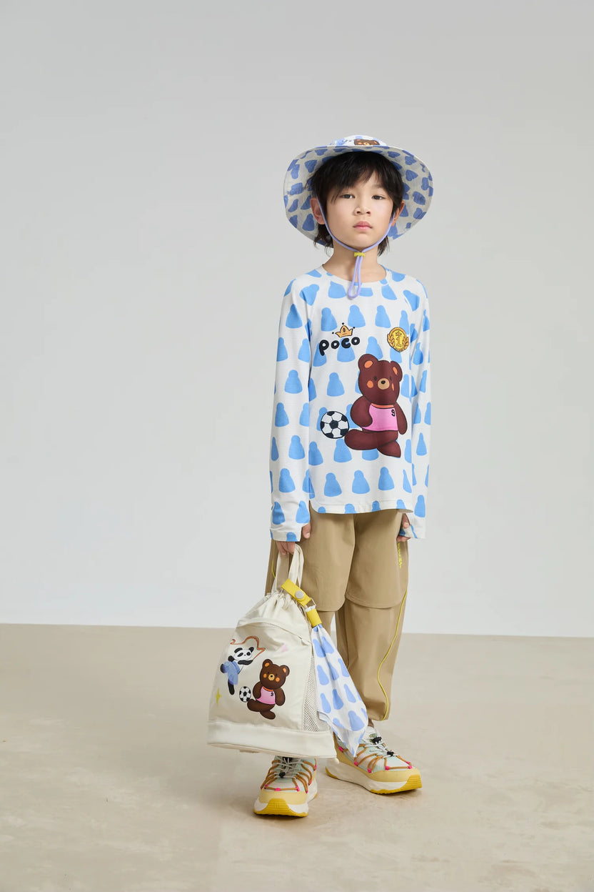 Football Bear Wide‑Brim Bucket Hat by Poco Blush, image 10