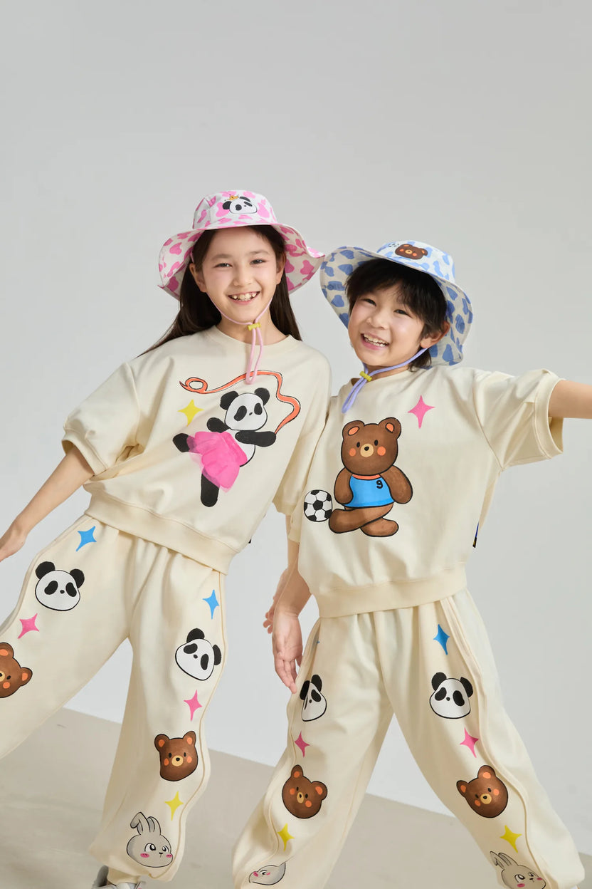Football Bear Wide‑Brim Bucket Hat by Poco Blush, image 15