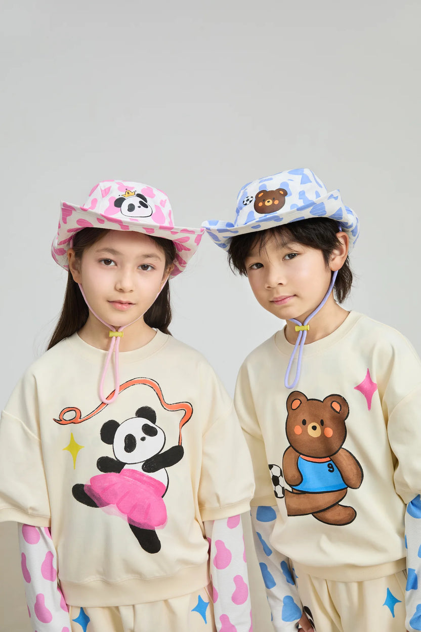 Football Bear Wide‑Brim Bucket Hat by Poco Blush, image 16