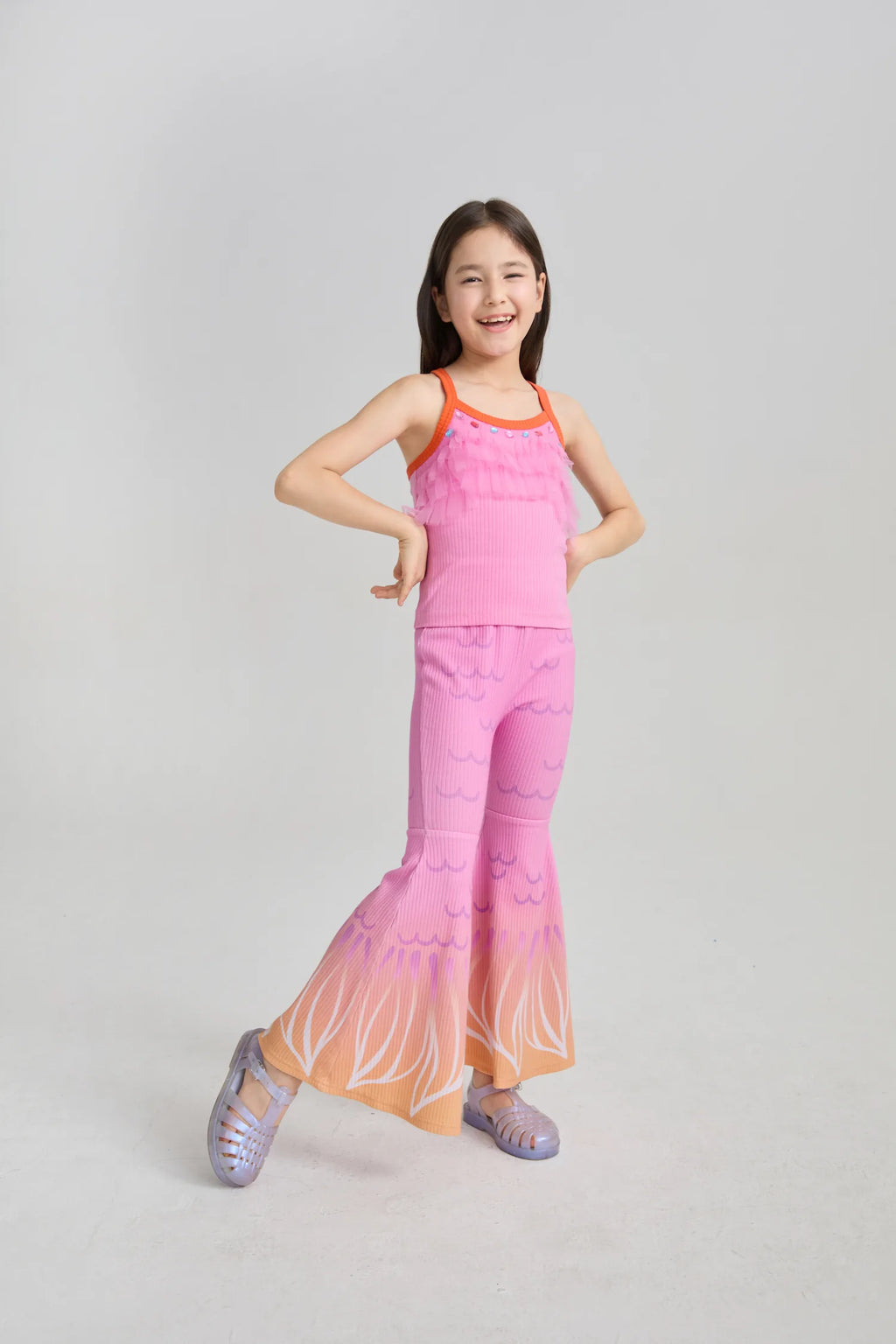 Poco Blush Gem Sparkle Mesh Layering Camisole