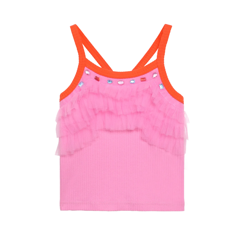 Gem Sparkle Mesh Layering Camisole by Poco Blush, image 2