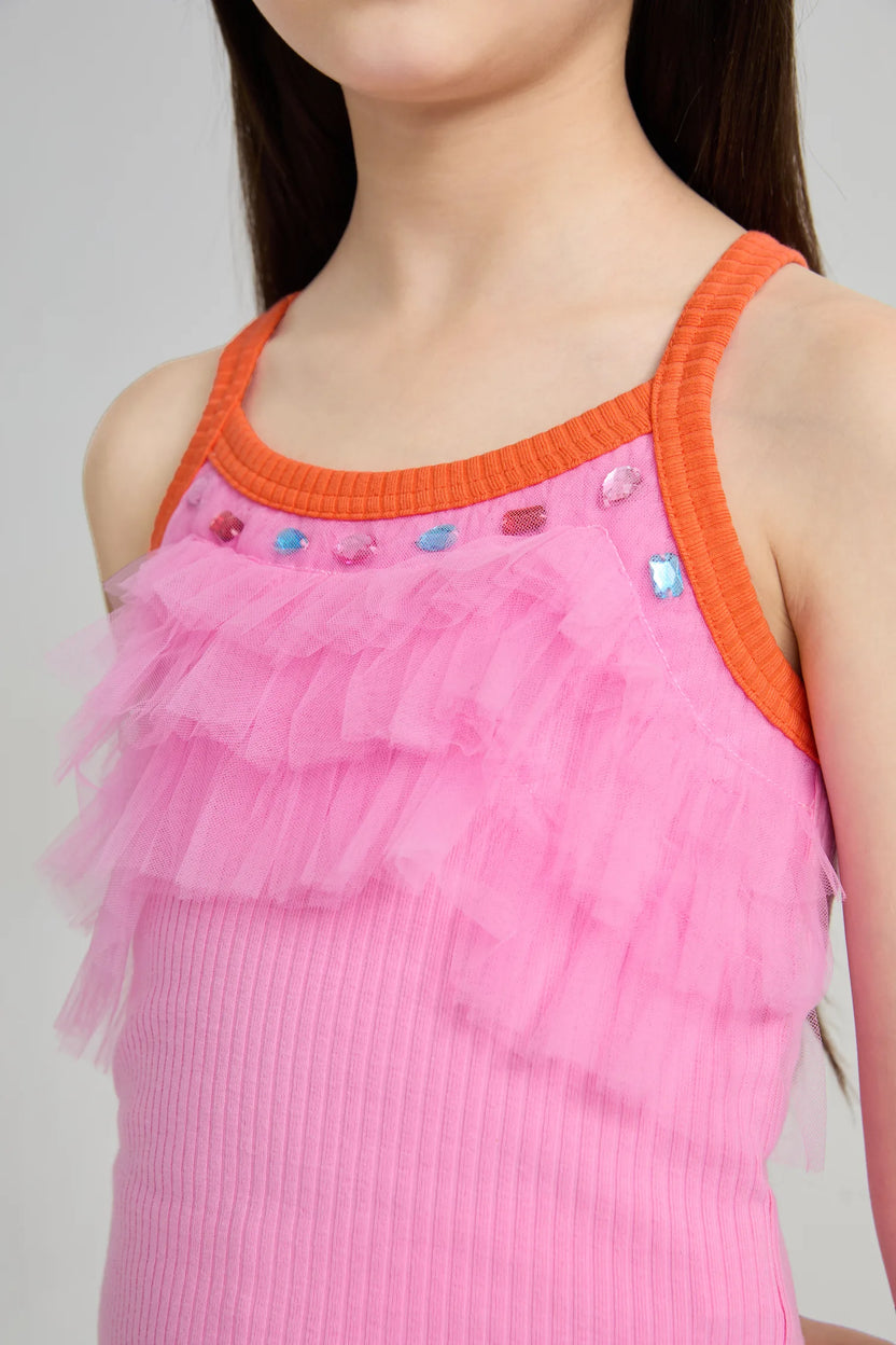 Gem Sparkle Mesh Layering Camisole by Poco Blush, image 20