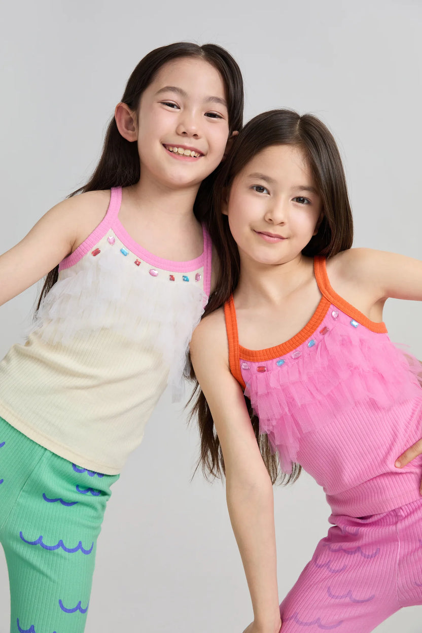 Gem Sparkle Mesh Layering Camisole by Poco Blush, image 17