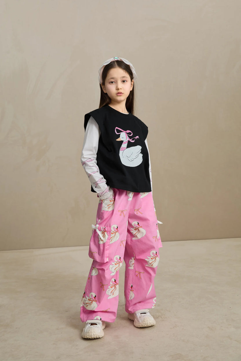 Glitter Swan Ballet Print Tee by Poco Blush, image 9