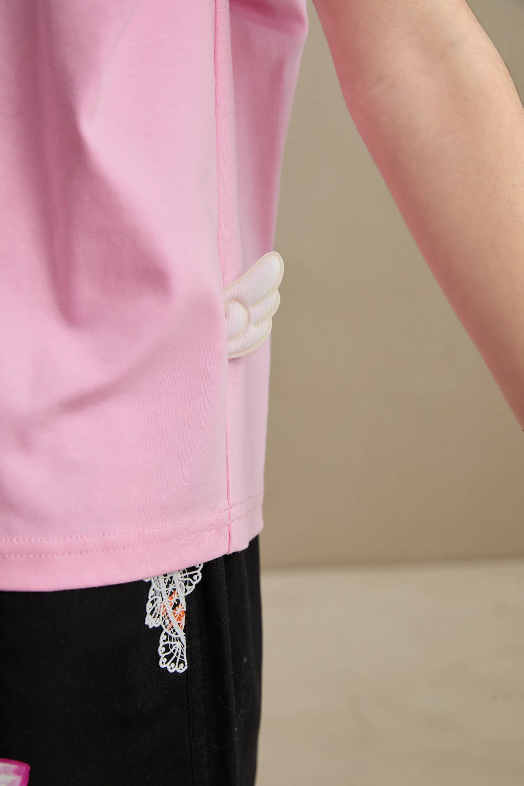 Poco Blush Glitter Swan Ballet Print Tee