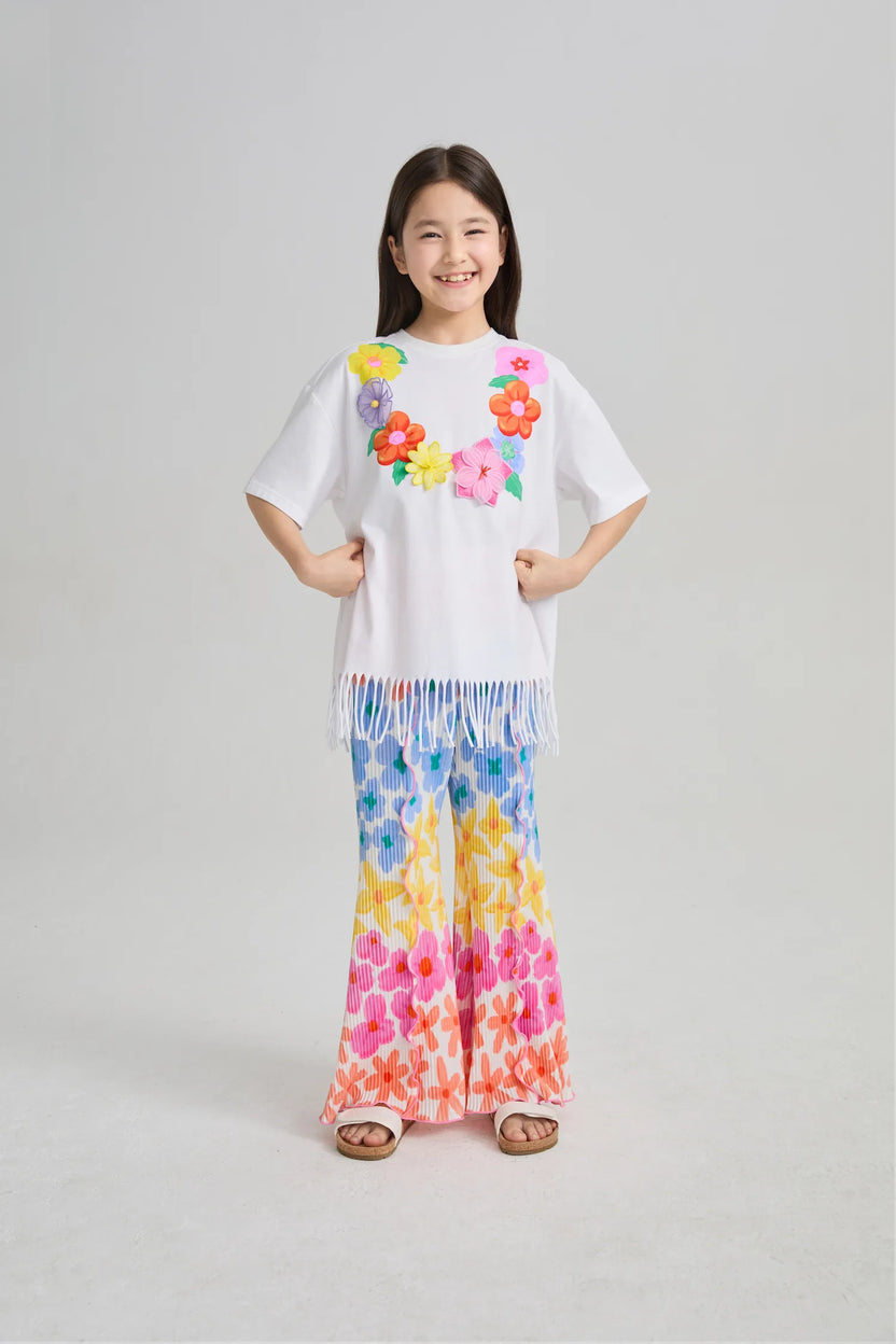 Mermaid Cat Tassel Embroidered Tee by Poco Blush, image 11