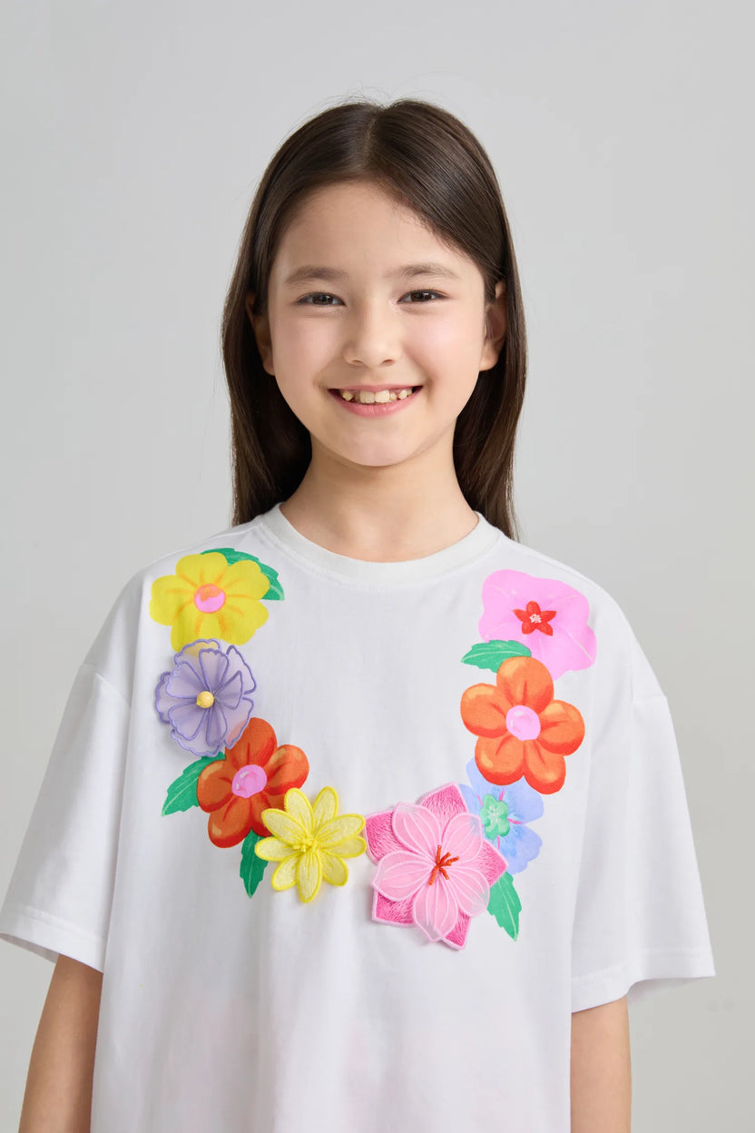 Mermaid Cat Tassel Embroidered Tee by Poco Blush, image 5