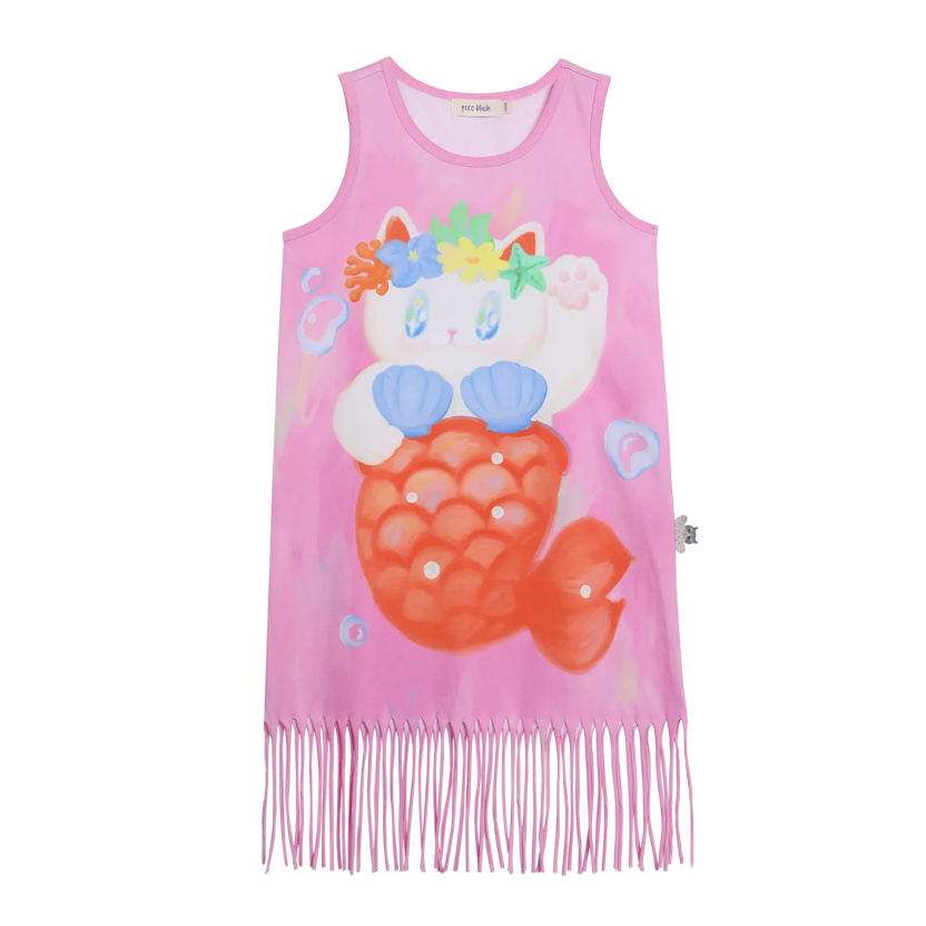 Hawaiian Mermaid Cat Tassel Maxi Skirt by Poco Blush