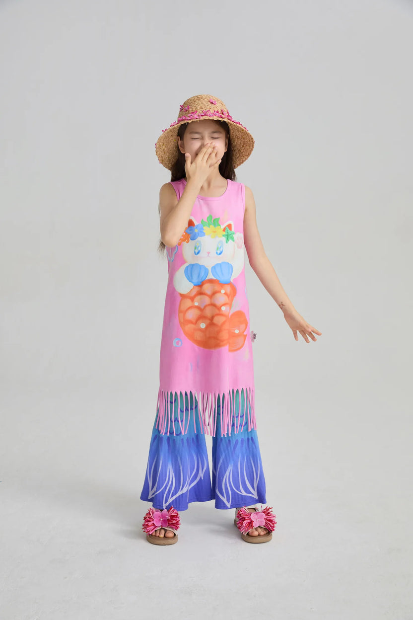 Hawaiian Mermaid Cat Tassel Maxi Skirt by Poco Blush, image 15