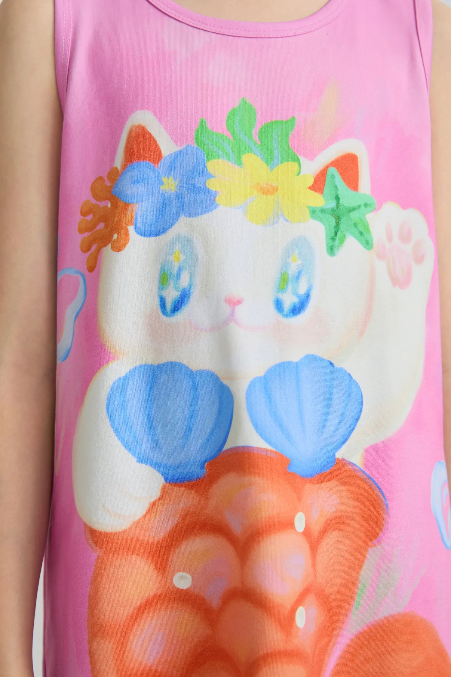 Poco Blush Hawaiian Mermaid Cat Tassel Maxi Skirt