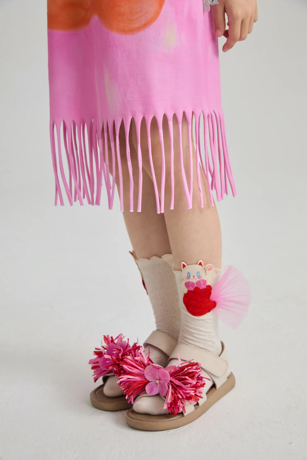 Poco Blush Hawaiian Mermaid Cat Tassel Maxi Skirt