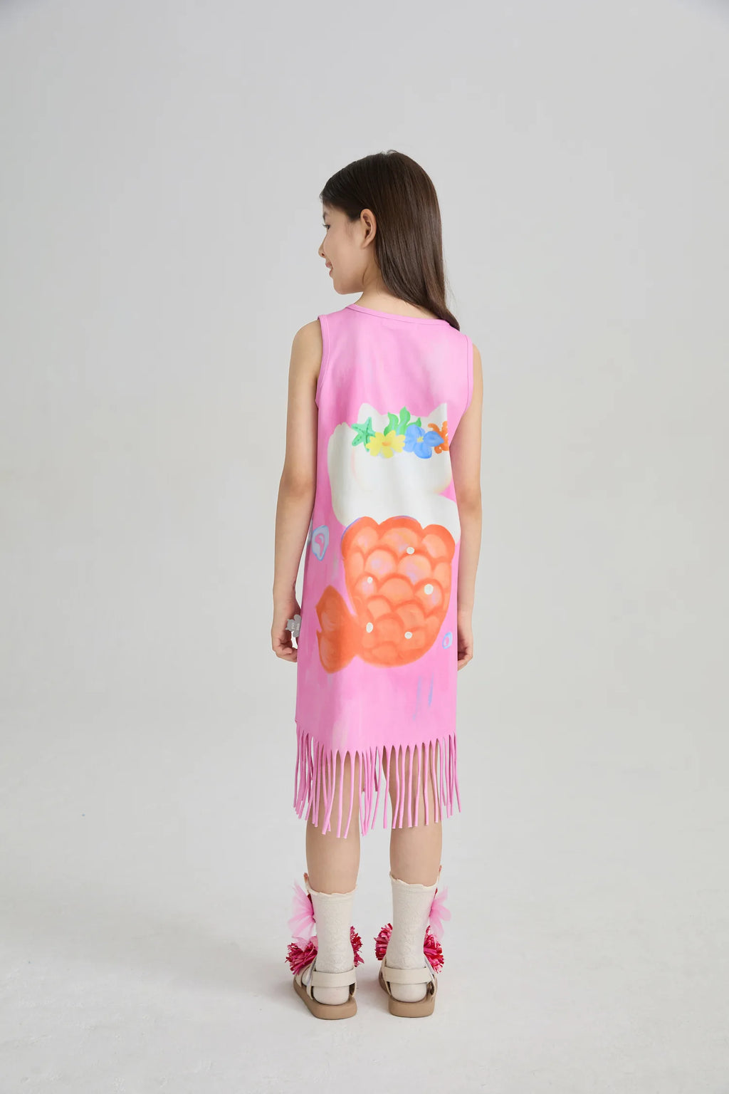 Poco Blush Hawaiian Mermaid Cat Tassel Maxi Skirt