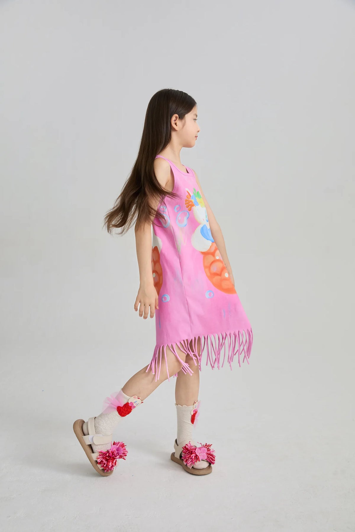 Poco Blush Hawaiian Mermaid Cat Tassel Maxi Skirt