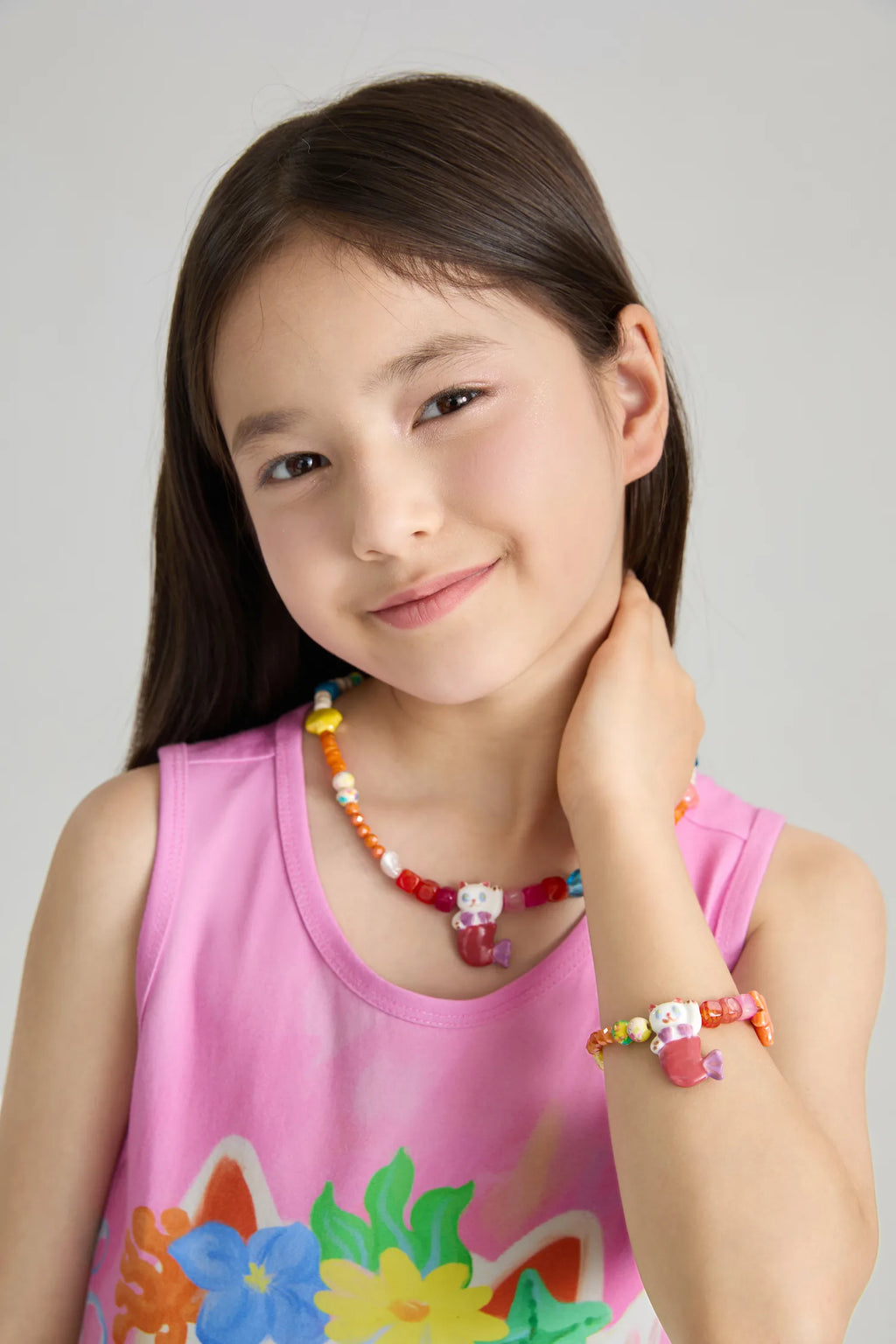 Poco Blush Hawaiian Mermaid Cat Tassel Maxi Skirt