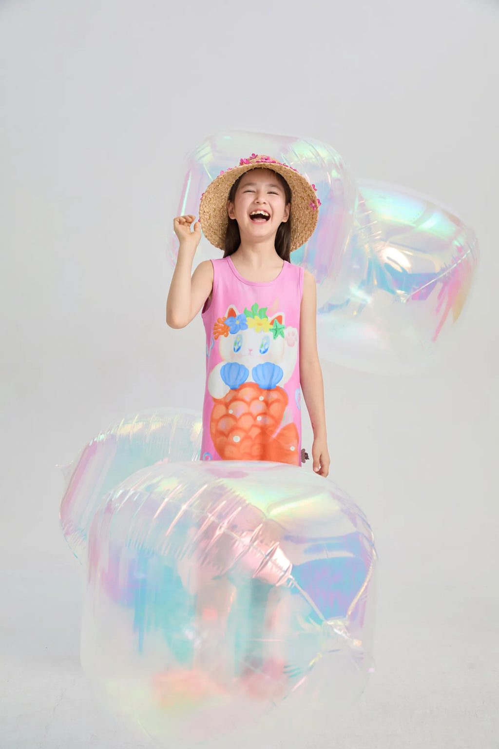 Poco Blush Hawaiian Mermaid Cat Tassel Maxi Skirt