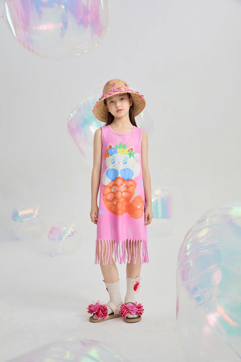 Hawaiian Mermaid Cat Tassel Maxi Skirt by Poco Blush, image 7
