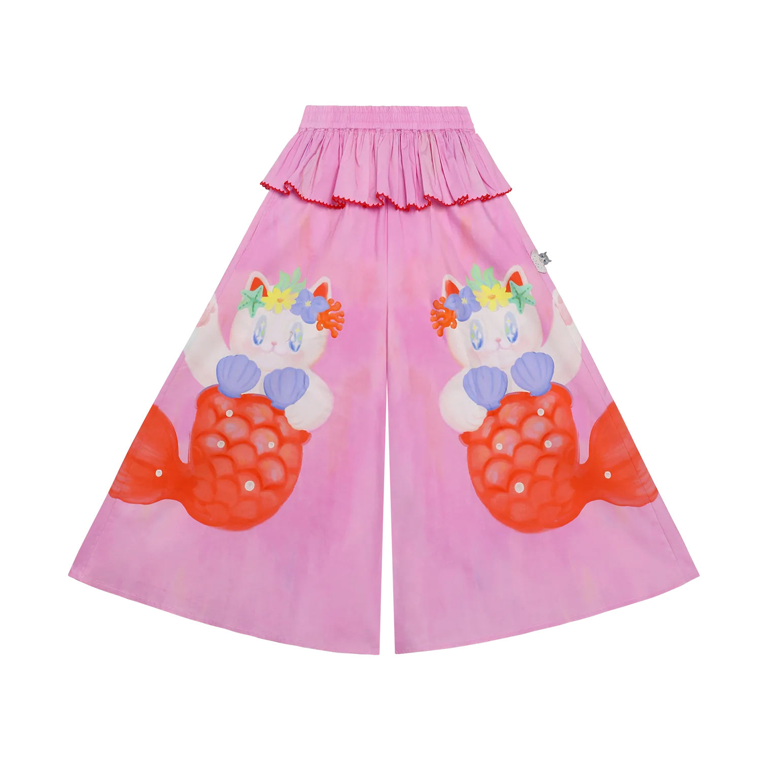 Poco Blush Hawaiian Mermaid Cat Culotte