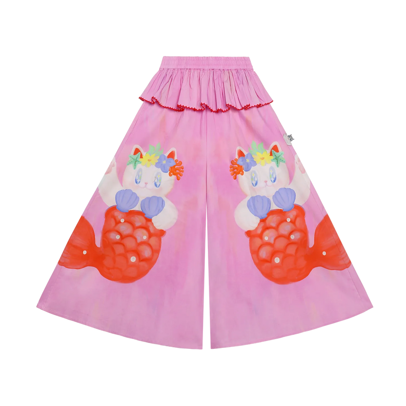 Hawaiian Mermaid Cat Culotte by Poco Blush