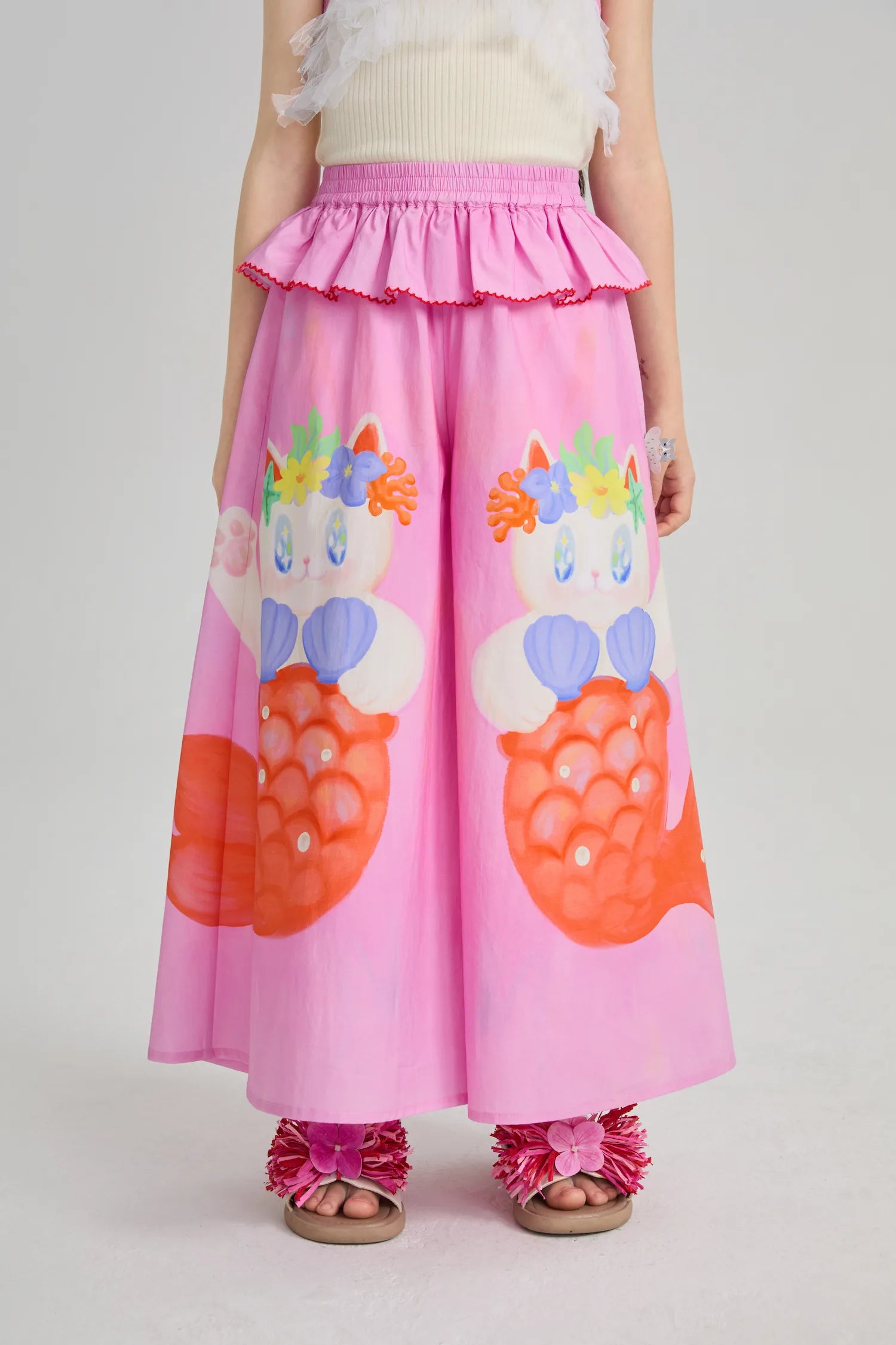 Poco Blush Hawaiian Mermaid Cat Culotte