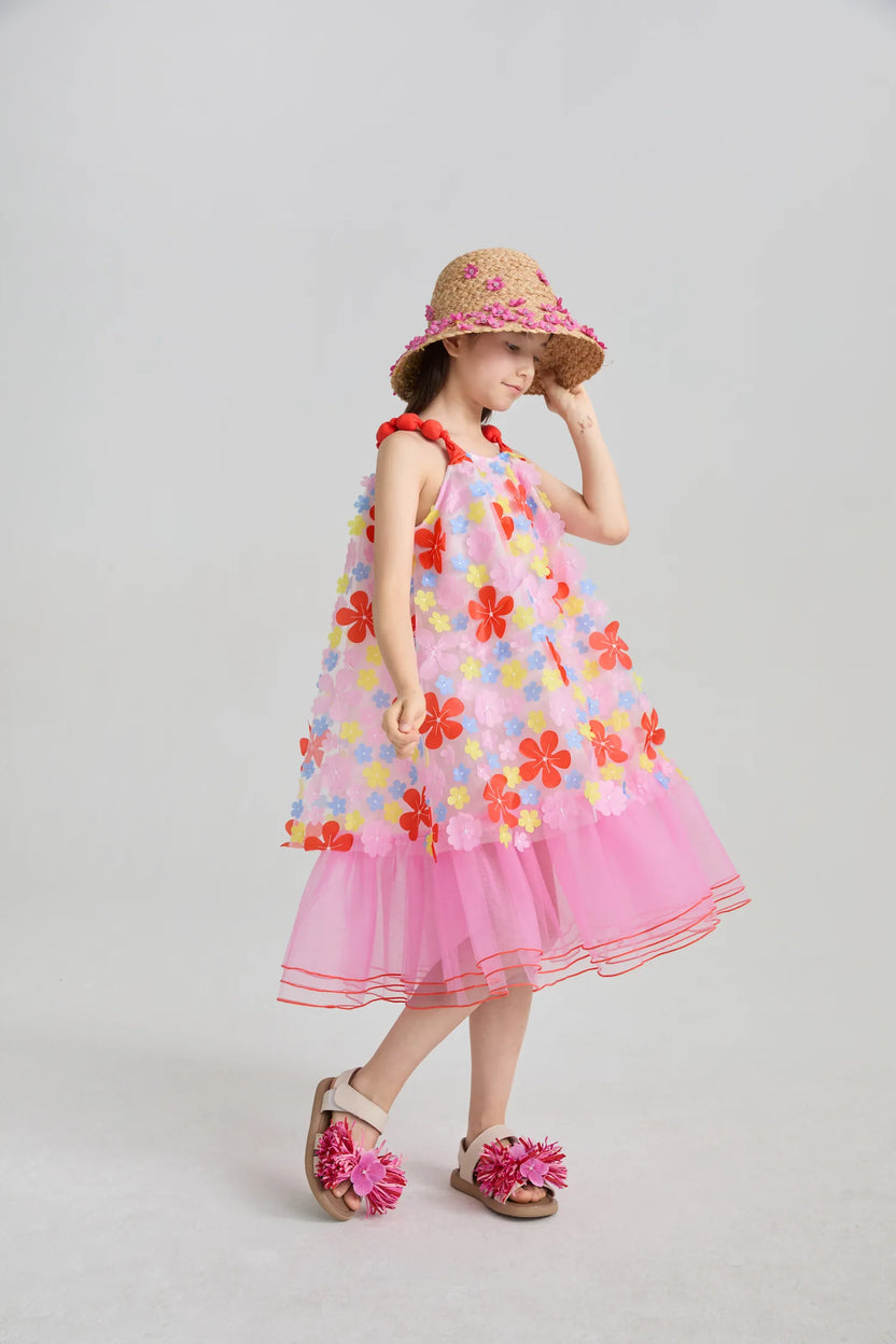Tropical Bloom Embroidered Mesh Dress by Poco Blush, image 12