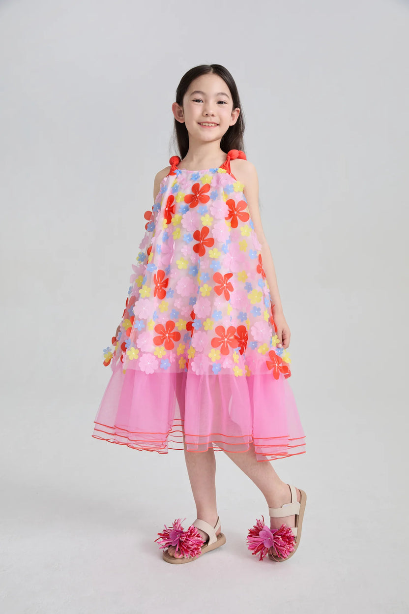 Tropical Bloom Embroidered Mesh Dress by Poco Blush, image 17