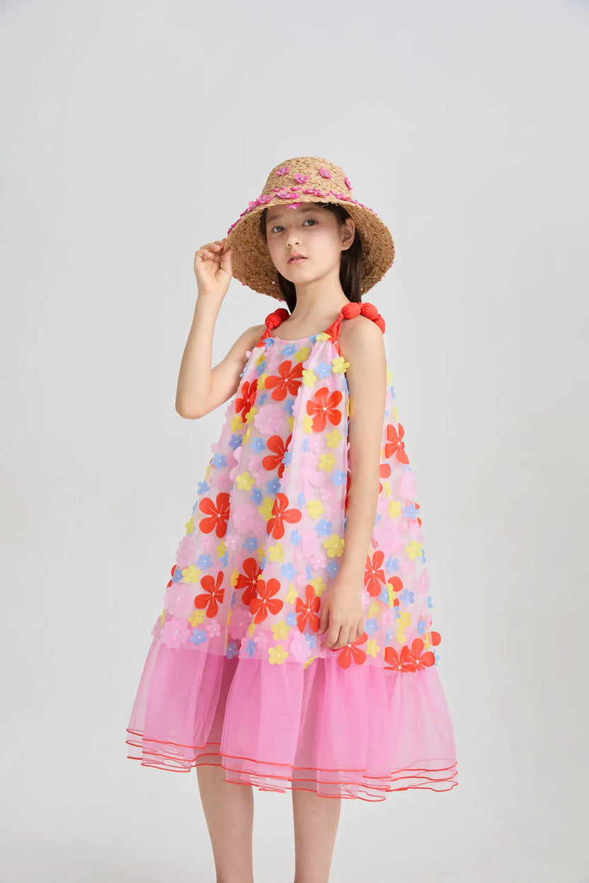 Tropical Bloom Embroidered Mesh Dress by Poco Blush, image 5
