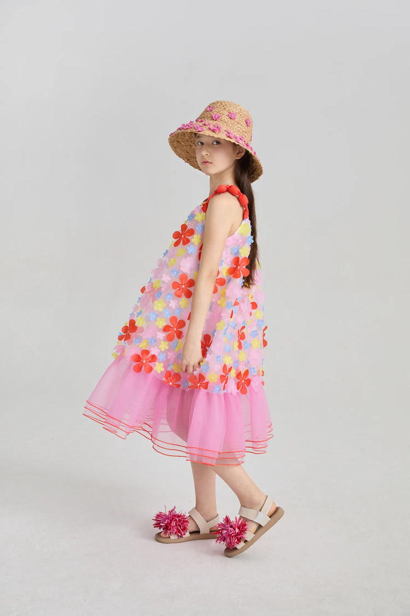 Tropical Bloom Embroidered Mesh Dress by Poco Blush, image 8